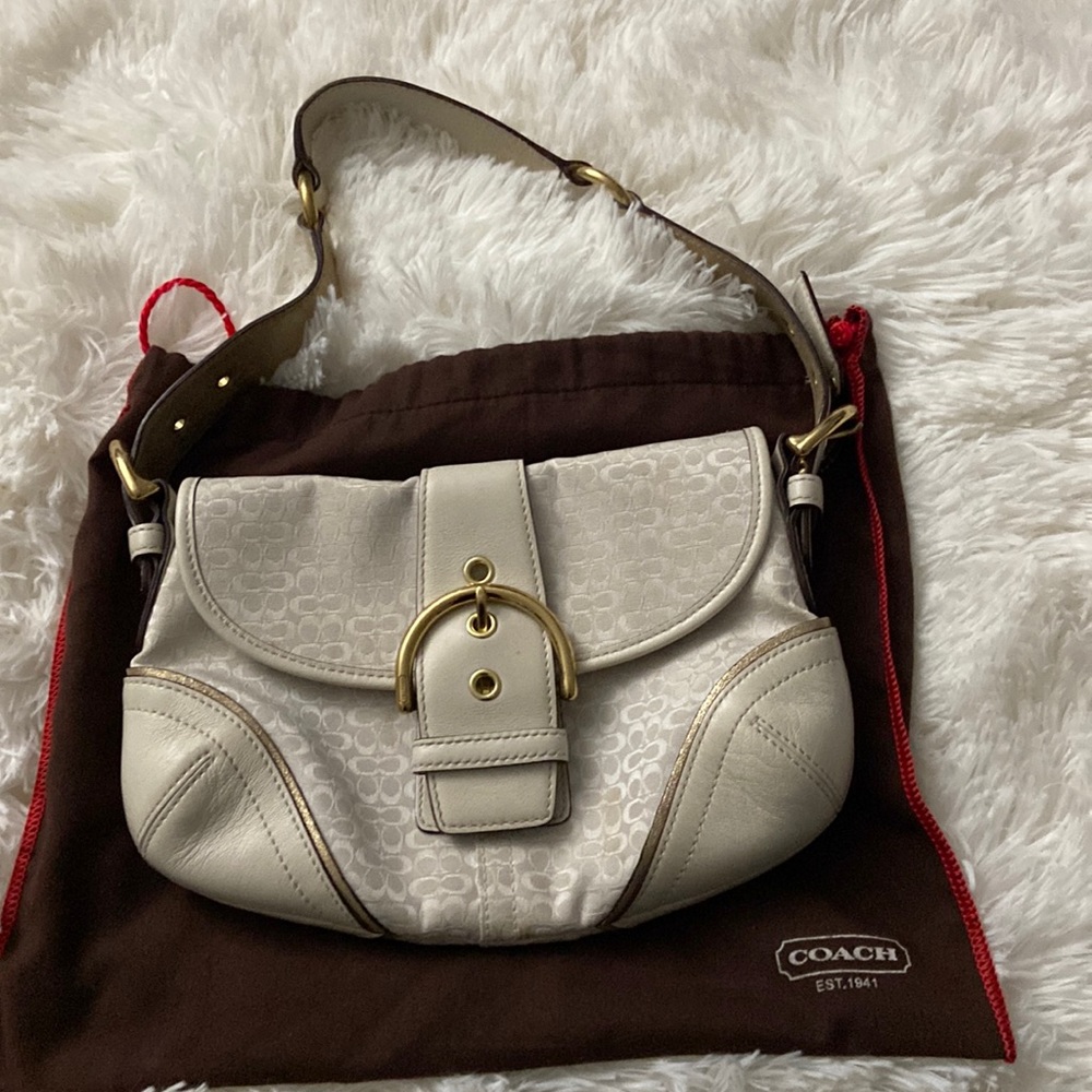 Coach monogram beige bag